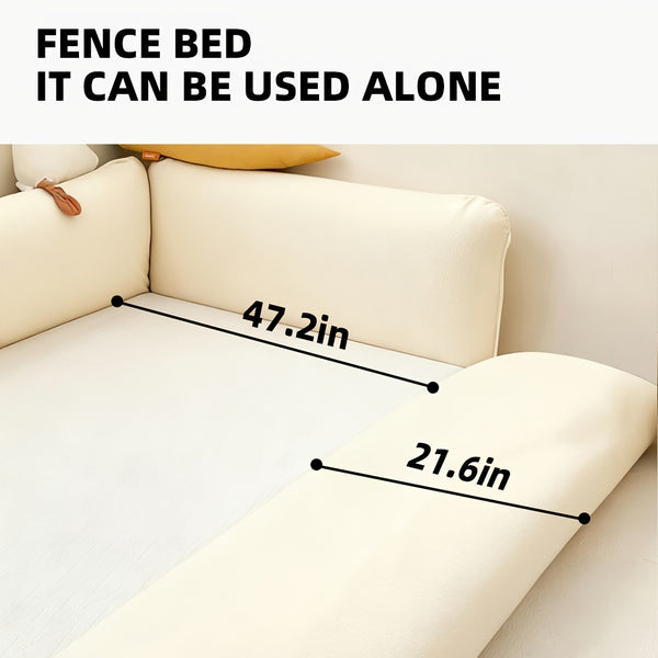 Indoor Playhouse Bed with Soft Sponge Guardrail - Portable White Tent-like Playpen, Baby- Fence for &, Easy-to-Assemble Bed Frame for, Non-Wood Durable Children's Bed Surround