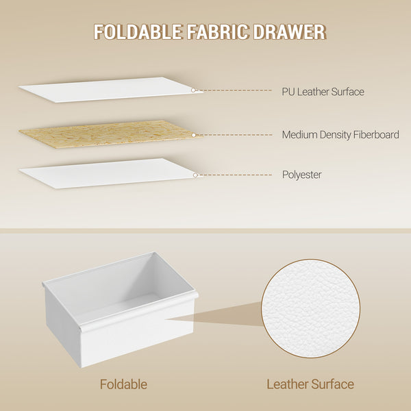 Kids Bookshelf, Toy Storage Organizer, Toy Shelf with 8 Storage Bins, 4-Tier Toddler Bookshelf for Children's Room, Bedroom, Playroom, Living Room, Study Room, Nursery White