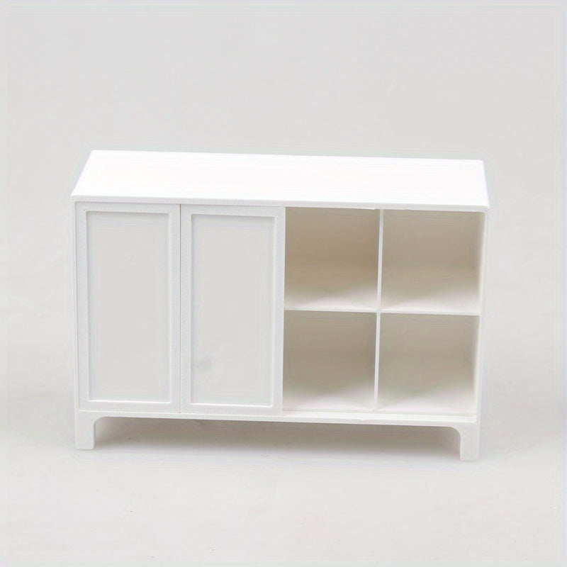 White & - Miniature Bobby Doll Storage Cabinet for Dollhouse - 16cm (6.3\
