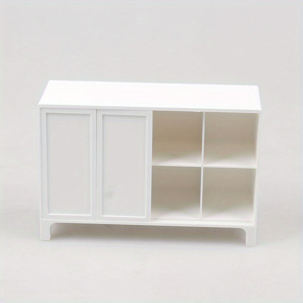 White & - Miniature Bobby Doll Storage Cabinet for Dollhouse - 16cm (6.3\