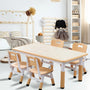 Kids Table And 4 Chair Set, Height Adjustable Table And Chair Set, Non-Slip Legs, Graffiti Desktop, Large Children Activity Table, Reading Daycare Classroom Home