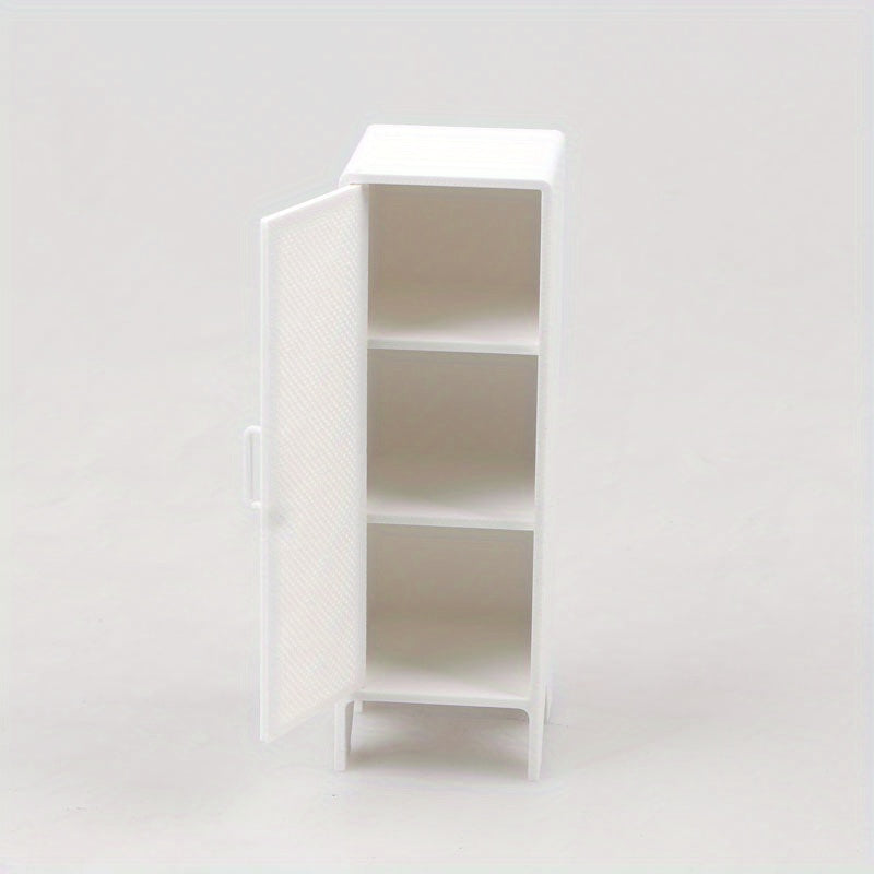 White & - Miniature Bobby Doll Storage Cabinet for Dollhouse - 16cm (6.3\