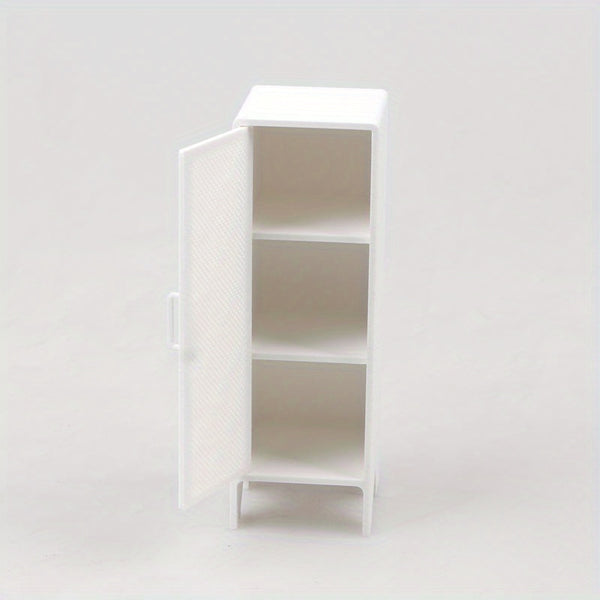 White & - Miniature Bobby Doll Storage Cabinet for Dollhouse - 16cm (6.3\