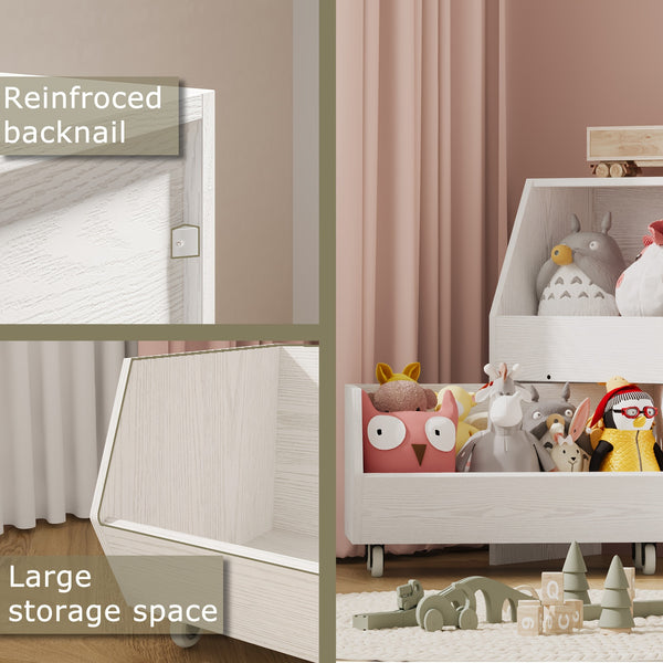 Storage and Organizer, Muti-Functional Bookcase and Storage Bin with Moveable Drawers, Storage Carbinet White, Storage Drawer Units