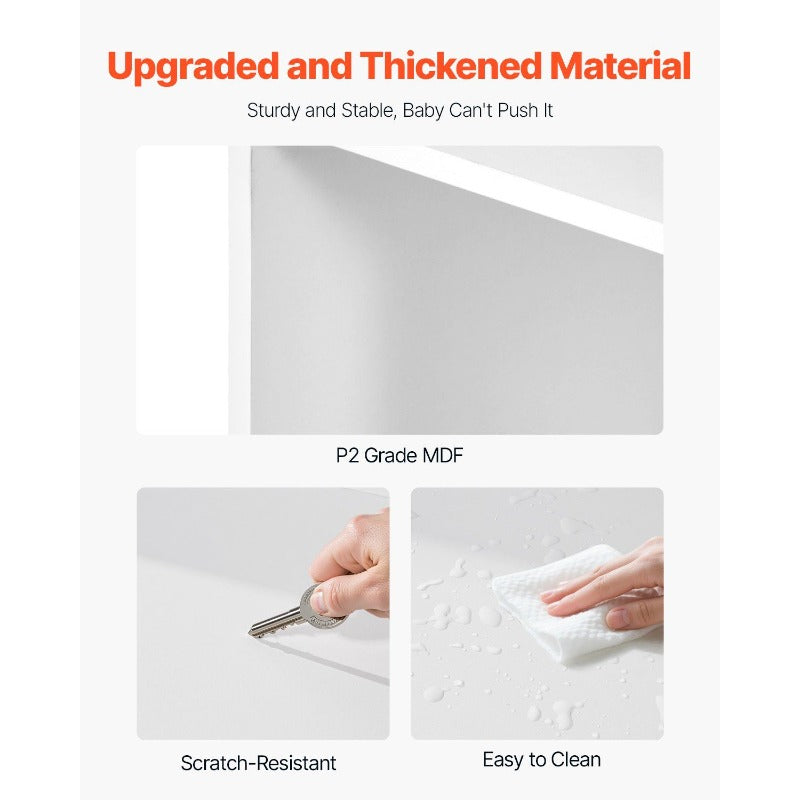 Quality Assurance Toy Storage and Bookshelf 4Tier Toy Storage Organizer with 8 Flexible Plastic Bins Cubby Cabinet with Bookshelf for Study Room Bedroom Playroom Classroom Nursery White Currently on sale