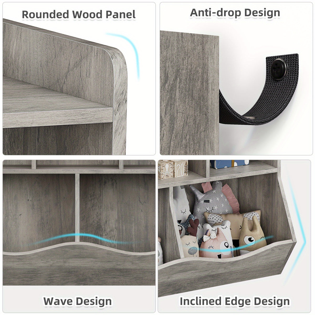 Kids Bookshelf and Bookcase Toy Storage Multi Shelf with Cubby Organizer Cabinet for Boys Girls, for Children Playroom Hallway Kindergarten School