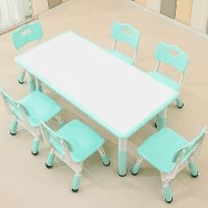 Kids Table and Chairs Set with 6 Seats for Ages 2-10 Arts & Crafts Table New