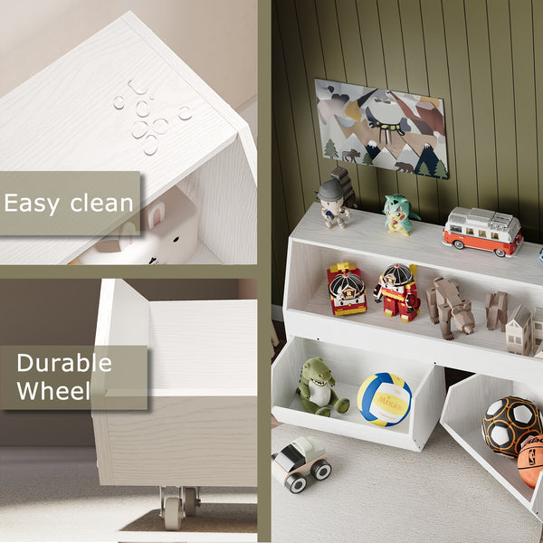 Storage and Organizer, Muti-Functional Bookcase and Storage Bin with Moveable Drawers, Storage Carbinet White, Storage Drawer Units