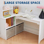 Kids Study Desk And Chair Set, Corner Study Desk For Children