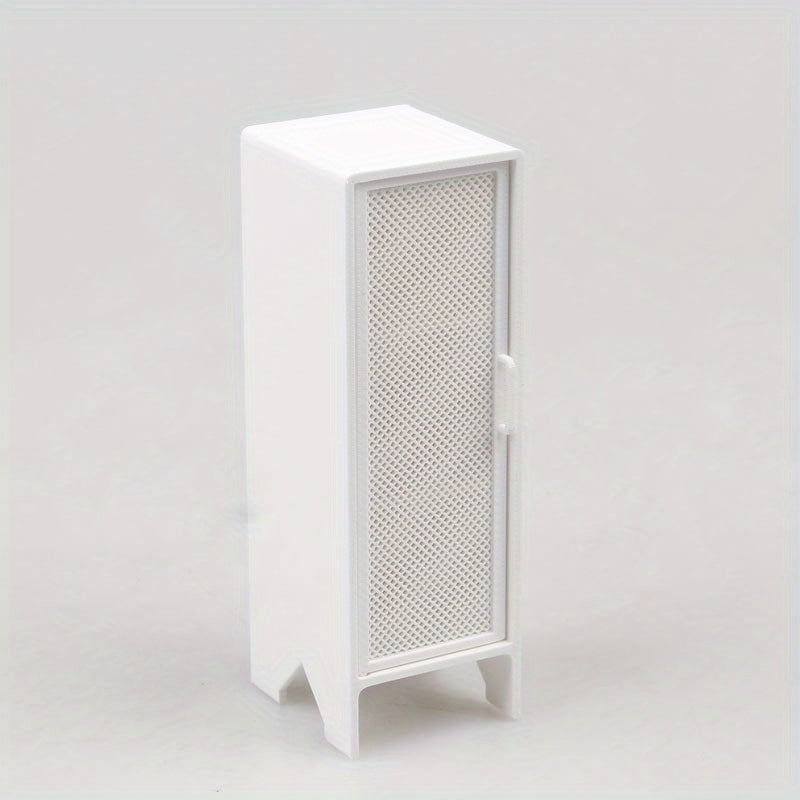 White & - Miniature Bobby Doll Storage Cabinet for Dollhouse - 16cm (6.3\