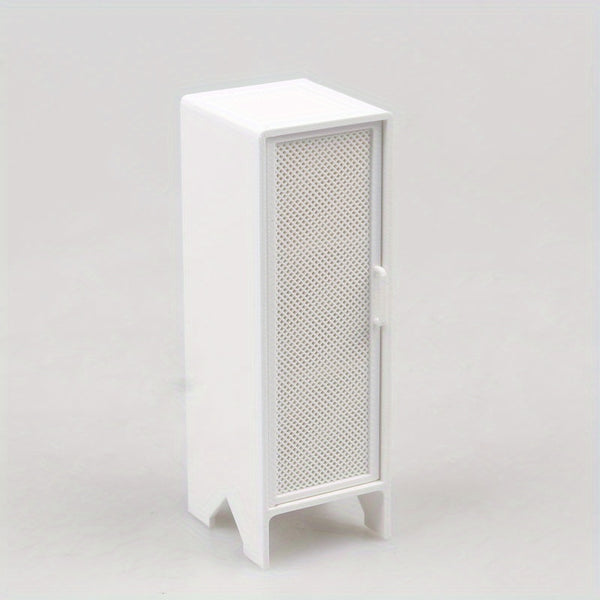 White & - Miniature Bobby Doll Storage Cabinet for Dollhouse - 16cm (6.3\
